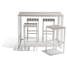 Ensemble Bar Finland Blanc Et Gris Clair 4 Personnes Salon De Jardin Et Ensemble Repas Mobilier De Jardin Jardin Et Plein Air Gifi En 2020 Gris Clair