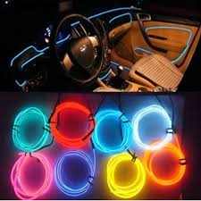 Car Interior Decor 12v Red Led Lamp Wire Luminescent Tube Ambient Light Strip 1m Fendar 12v 1m Car Interior Decor Girly Car Accessories Interior Led Lights