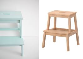 Joli Place Diy Customiser Un Marche Pied Ikea Bekvam Marche Pieds Ikea Ikea Table De Chevet Enfant