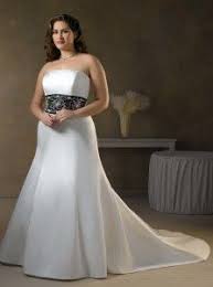 Simple Strapless Black White Plus Size Wedding Dress Wedding Dresses Plus Size Plus Size Wedding Gowns Cheap Wedding Dress
