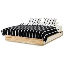 Mandal Cadre Lit Avec Rangement Bouleau Blanc 160x202 Cm Ikea Lit Rangement Rangement Sous Lit Cadre De Lit