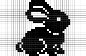 Rabbit Pixel Art Point De Croix Animaux De Compagnie Et Lapin