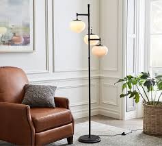 Callahan Milk Glass Floor Lamp Pottery Barn In 2020 Glass Floor Lamp Glass Floor Floor Lamp