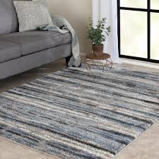Home Decorators Collection Shoreline Blue Multi 8 Ft X 10 Ft Striped Area Rug 1203ad80hd 101 The Home Depot Rugs In Living Room Rugs Home Decorators Collection