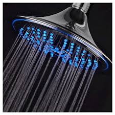 8 Led Color Changing Showerhead Chrome Dreamspa Led Shower Head Shower Heads Adjustable Shower Head
