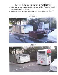 Donation Bin Before And After From The Salvation Army Picking Up Items And Providing Free Programs Salvation Army Salvation Army Furniture Army