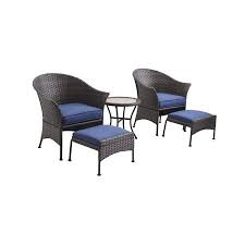 Mainstays Arlington Glen 5 Piece Wicker Leisure Set Multiple Colors Walmart Com Patio Rocking Chairs Garden Furniture Chairs Outdoor Furniture Sets