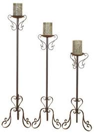 Wrought Iron Floor Candle Holders Set Tall Standing New Ebay Floor Candle Holders Tall Candle Holders Metal Candle Holders