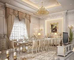 Dining Living Room Design For A Private Palace At Doha Qatar Dining Room Design Luxury Dining Luxury Dining Room