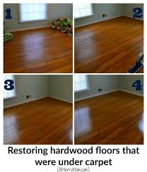Restoring Hardwood Floors Under Carpet Without Refinishing The Wood A Merry Mom Flooring Old Wood Floors Refinishing Floors