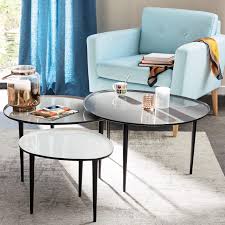 3 Tables Basses Gigognes En Metal L 59 Cm A L 75 Cm Galet Table Basse Gigogne Table Basse Table Basse D Appoint