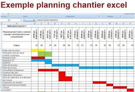 Planning D Execution Des Travaux Excel Modele De Planning Planning Chantier Planning De Travail