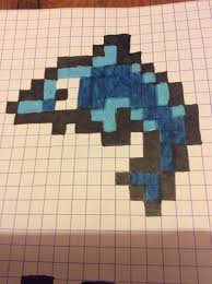 Pixel Art Dauphin Dessin Creations