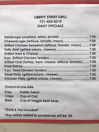 Liberty Street Grill Home Jackson Tennessee Menu Prices Restaurant Reviews Facebook