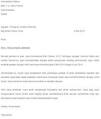 Surat Rasmi Berhenti Kerja Notis Sebulan Arasmi