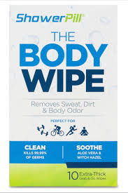 The Body Wipe By Showerpill No Shower Wipes For Adults For Post Workout Or Camping Bathing Pack Of 10 Individually Wrapped Wipes Bod In 2020 With Images Body Wipes Wipes Body