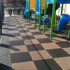Blue Sky Outdoor Interlocking Roof Deck Tile 2 25 Inch In 2020 Rubber Floor Tiles Outdoor Interlocking Playground Tiles Rubber Playground