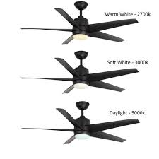 Hampton Bay Mara 54 In White Color Changing Integrated Led Indoor Outdoor Matte Black Ceiling Fan With Light And Remote Control 51919 The Home Depot In 2020 Black Ceiling Fan Ceiling Fan