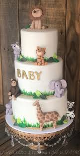 Safari Animal Baby Shower Cake Animal Baby Shower Cake Safari Baby Shower Cake Baby Shower Cakes