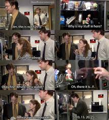 The Office Jim Pranks Dwight By Putting His Stuff In The Vending Machine The Office Jim Good Pranks The Office Show