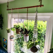 New Bohemian Style Plant Rod I Made Great Way To Hang Multiple Plants Without Putting Too Many Ho Plant Decor Indoor Hanging Plants Indoor House Plants Indoor