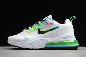 2020 Nike Air Max 270 React Worldwide White Black Blue Fury Volt Ck6457 100 In 2020 Nike Air Air Max 270 Nike Air Max