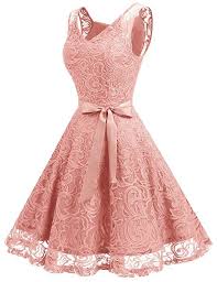Dressystar Women Floral Lace Bridesmaid Party Dress Short Prom Dress V Neck Xs Blush At Amazon Women S Elegant Dresses Short Short Dresses Formal Dresses Short