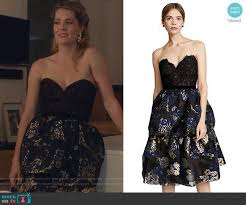 Marchesa Notte Two Tiered Cocktail Dress With Images Dresses Floral Dress Hollywood Dress