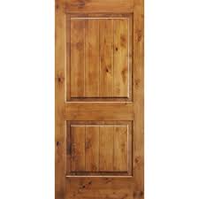 Krosswood Doors 30 In X 80 In Knotty Alder 2 Panel Square Top V Groove Solid Wood Right Hand Single Prehung Interior Door Ka 305v 26 68 138 Rh The Home Depo In 2020 Wood Doors Interior Prehung