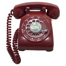 1956 Deep Red Rotary Dial Phone Rotary Dial Phone Phone Antique Phone