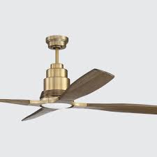 We Re Obsessed With This Modern Gold Ceiling Fan From Our Fulton Collection Want A New Ceiling Fan At 50 Off Gold Ceiling Fan Brass Ceiling Fan Gold Ceiling