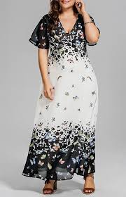 Plus Size Butterfly Print Long Beach Dress Long Beach Dress Women Cheap Dresses Plus Size Dresses