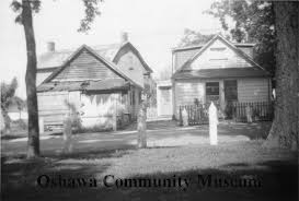 Black And White Photograph Of Cottages In Lakeview Park With Robinson House In The Background Lake View Black And White Photographs Oshawa