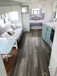 Easy Rv Makeover With Instructions To Remodel Rv Interior Paint Rv Walls Paint 2 Tone Kitchen Cabin Camper Trailer Remodel Remodeled Campers Interior Remodel