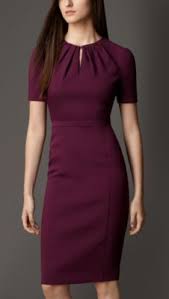 Women S Clothing Burberry United Kingdom Tailored Dress Pleated Neck Dress Dresses For Work