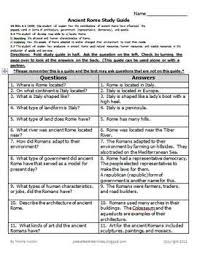 Ancient Rome Study Guide Ancient Rome Lessons Ancient Rome Study Guide