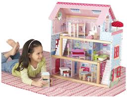 Furniture Fancy Chelsea Kidkraft Dollhouse With Pink Theme And Two Tier For Girl Toys Ideas Chelsea Doll Doll House Rosenberry Rooms