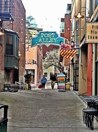 Enjoying A Stroll To Pink Door Seattle Market Alley Views Lovethistown Photography Post Alley Seattle Downtown Seattle Seattle Travel