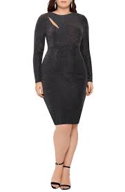 Free Shipping And Returns On Xscape Glitter Long Sleeve Cocktail Dress Plus Size At Nordstrom Com P Plus Size Dresses Fashion Clothes Women Cocktail Dress