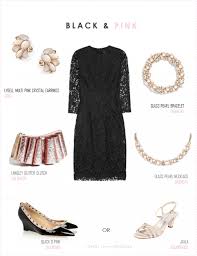 Black Lace Dress And Pink Accessories Black Dress Accessories Little Black Lace Dress Lace Dress Black
