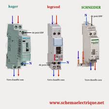 Schema Electrique Branchement Cablage Installation Electrique Maison Electricite Maison Contacteur