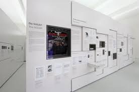 This Exhibition Expresses Simplicity Pureness Generics And Flatness It Has An Impression Of Humbleness Which May Suit The Police Center Interior Design Exhibition Exhibition Room Museum Exhibition Design