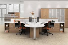 Multi User Open Desking Layout From The Global Total Office Zira Collection Chec Cheap Office Furniture Contemporary Office Furniture Modern Office Interiors