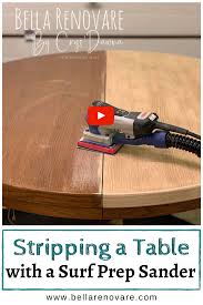 How To Strip Furniture With A Sander Get Your Furniture Prepped For Painting With Bella Renovar In 2020 Sanding Furniture Wood Furniture Diy Refinishing Furniture Diy