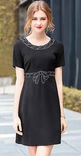 Simple Embroidery O Neck Short Sleeve Skater Dress Vestido Branco Curto Vestido Branco Branco