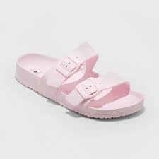 Women S Neida Eva Two Band Slide Sandals Shade Shore Blush 7 Target Slide Sandals Womens Sandals Perfect Sandals
