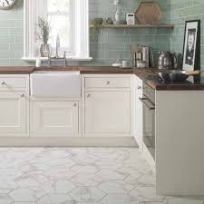 Voronoi White Marble Effect Hexagon Tiles White Kitchen Floor White Hexagon Tiles Hexagon Tile Kitchen Floor
