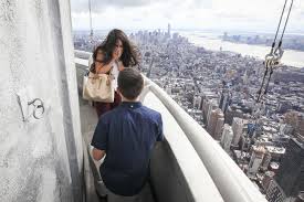Newyorkcity A Marriage Proposal On The Rarely Open 103rd Floor Of The Empire State Building Surprise Engagement Proposal Catholic High
