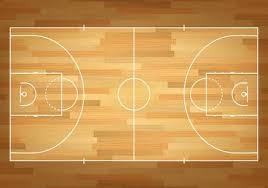Basketball Court On Top Vector Eps10 Illustration Basketball Court Mural Wallpaper Art Template