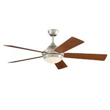 Shop Harbor Breeze Platinum Portes 52 In Brushed Nickel Indoor Downrod Mount Ceiling Fan Standard With Light Kit A Ceiling Fan With Light Fan Light Ceiling Fan